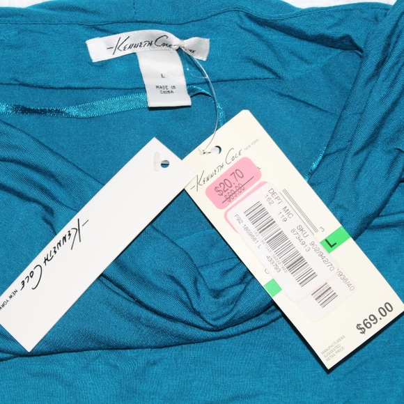 Kenneth Cole Short Sleeve Viscose Shirt Size L - Picture 3 of 8